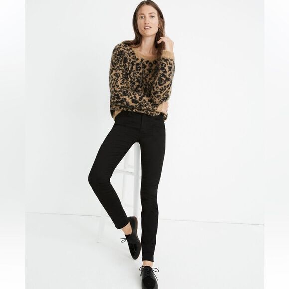 Rare! Madewell 9" Mid-Rise Skinny Jeans: Velvet Tuxedo Stripe Edition! - Picture 1 of 13